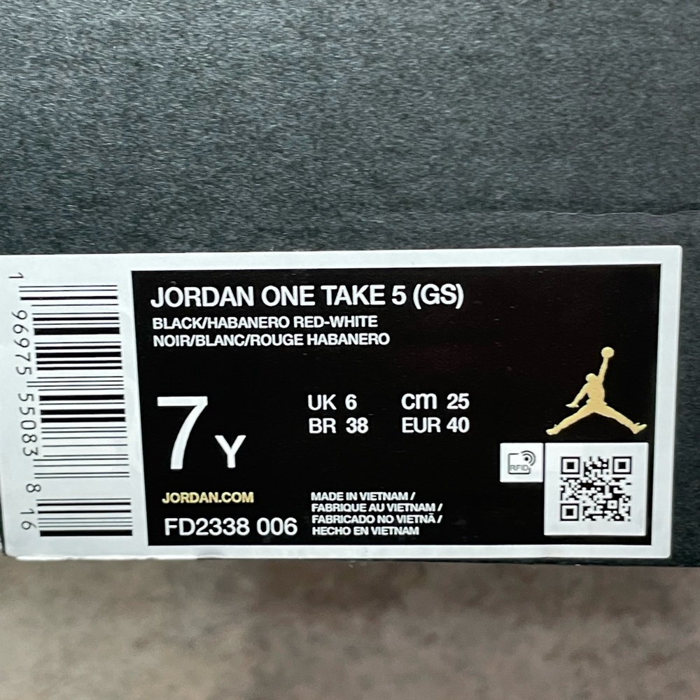 Jordan One Take youth Basketball Shoes size 7 - Picture 10 of 11